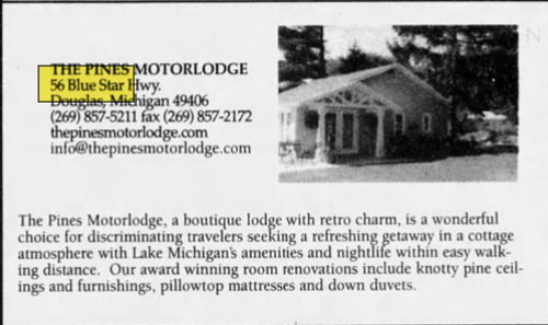 Pines Motor Lodge & Retro Gift Gallery - Jun 12 2005 Article (newer photo)